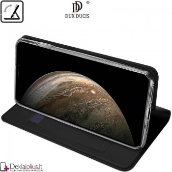 Dux Ducis dirbtinės odos atverčiamas dėklas - juodas (IPHONE 11 PRO) Dux Ducis dirbtinės odos atverčiamas dėklas - juodas (IPHONE 11 PRO)